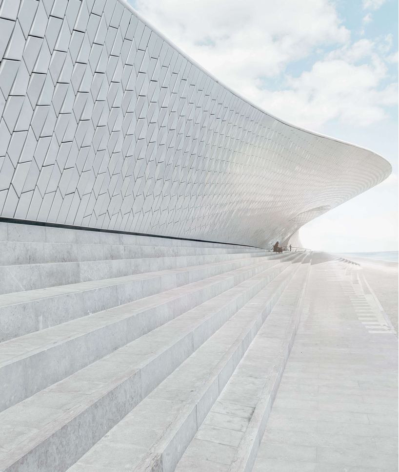 joel filipe explores geometric surfaces of the MAAT museum in lisbon