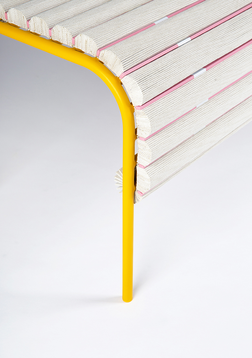 joris de groot's pleated seat collection is made of technical fabric for air filters