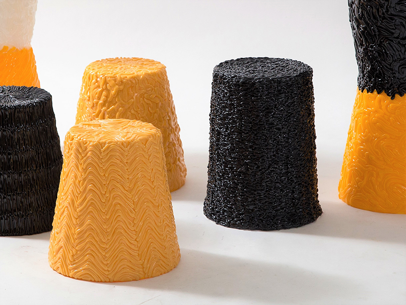 jeongmin yu texturizes emotions with mishmash stool