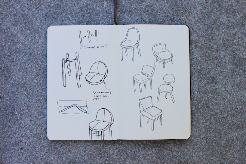 daniel lev coleman's 'lintite' chair is made from dryer lint + concrete