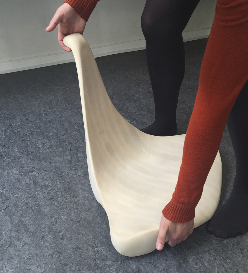 ariel lynne sculpts meditative seat designed in the heart of scandinavia