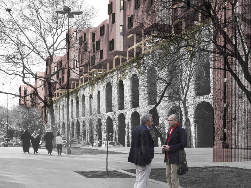 superspace suggests floating housing modules to revitalize the valens archway in istanbul