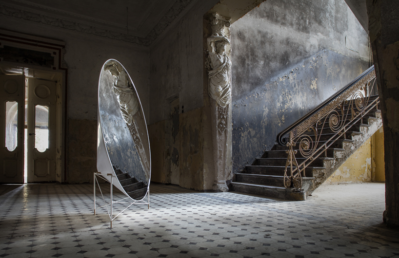 heima architects' volumetric MUDU mirror embodies pure aesthetics