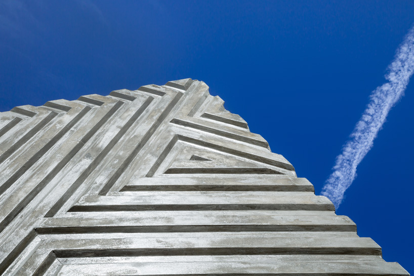 jorge urias studio's carved concrete structure portrays local dynamics in juarez, mexico