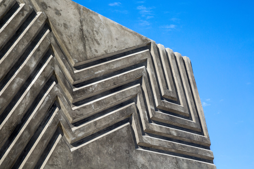 jorge urias studio's carved concrete structure portrays local dynamics in juarez, mexico