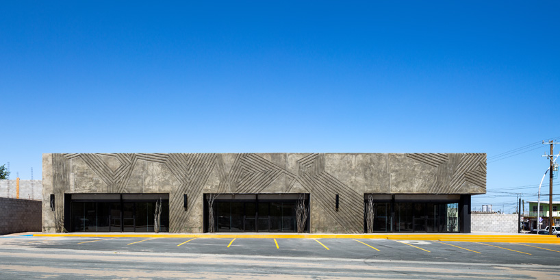 jorge urias studio's carved concrete structure portrays local dynamics in juarez, mexico