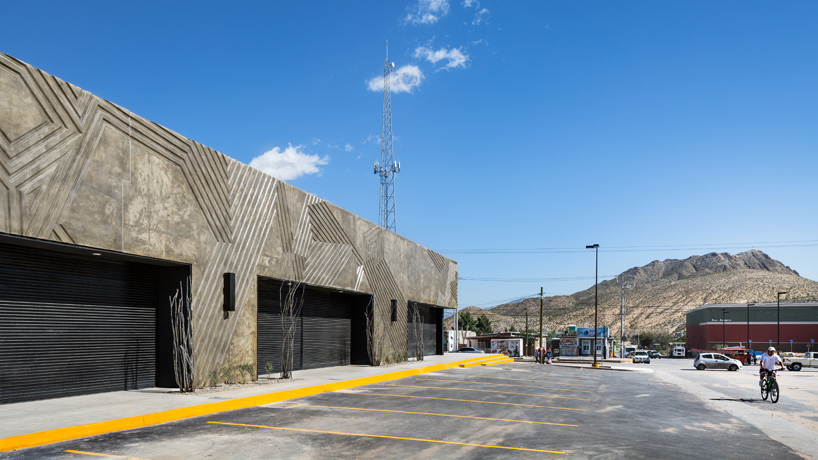 jorge urias studio's carved concrete structure portrays local dynamics in juarez, mexico