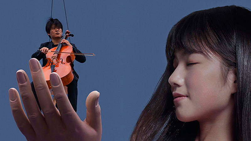 jody xiong builds huge sculpture of a hand to hold concerts on its palm designboom