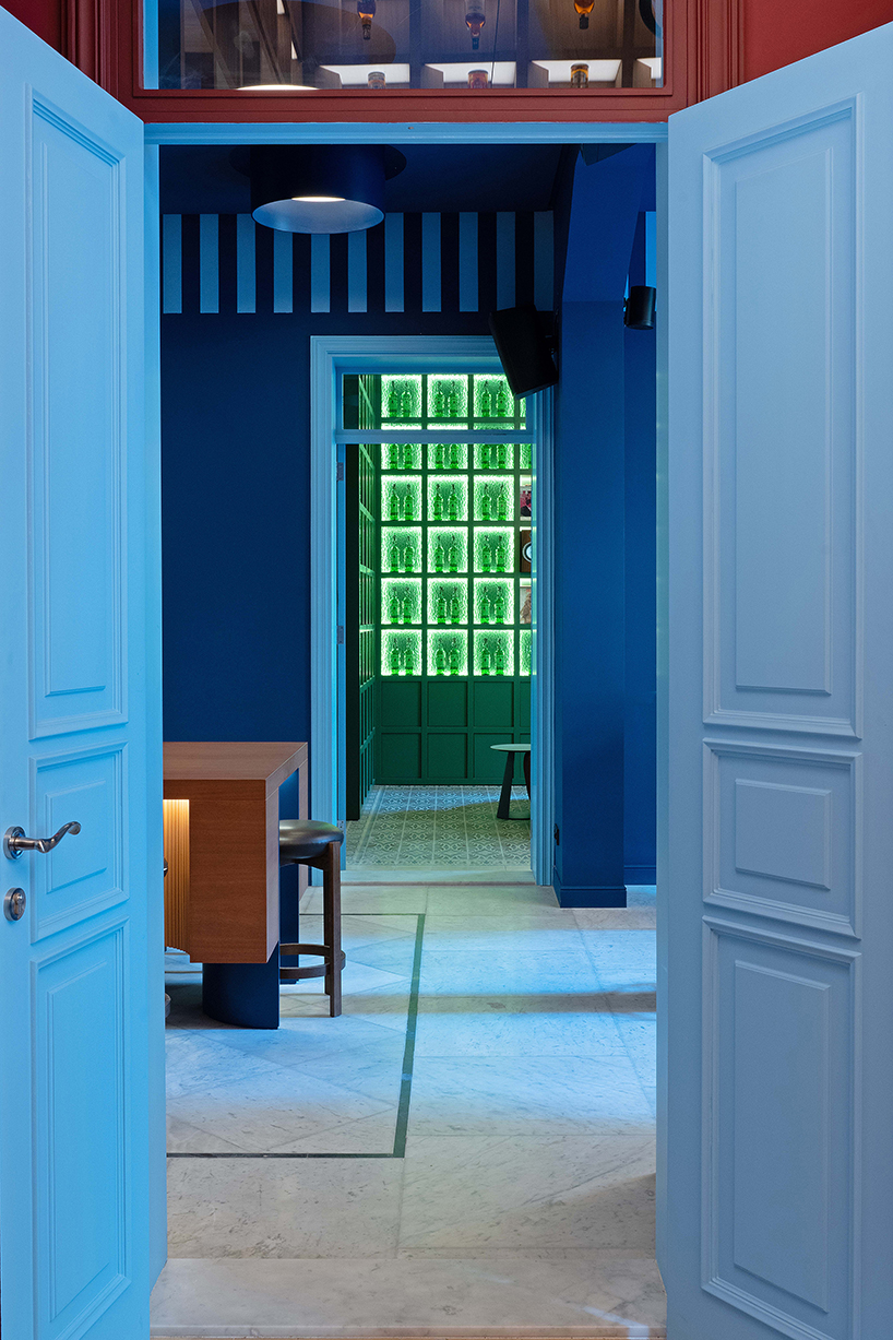 mirrored ceilings and textured glass shape club amis’ layered interiors in beirut - 8