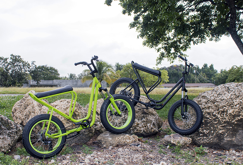monkey faction's capuchin bicycle blends scooter comfort + mountain bike resistance