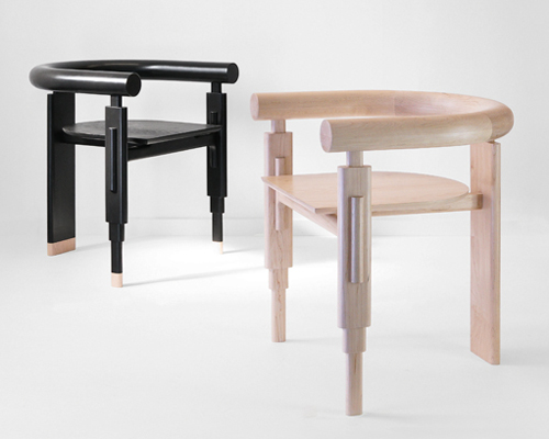 studio gidoo segments furniture like korean stone pagodas