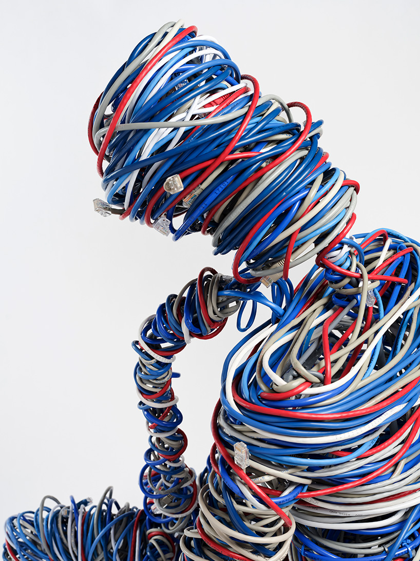 hundreds of feet of cable and steel reimagine rodin’s thinker for networked age - 6