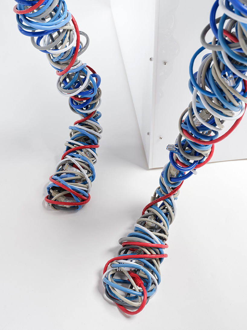 hundreds of feet of cable and steel reimagine rodin’s thinker for networked age - 7