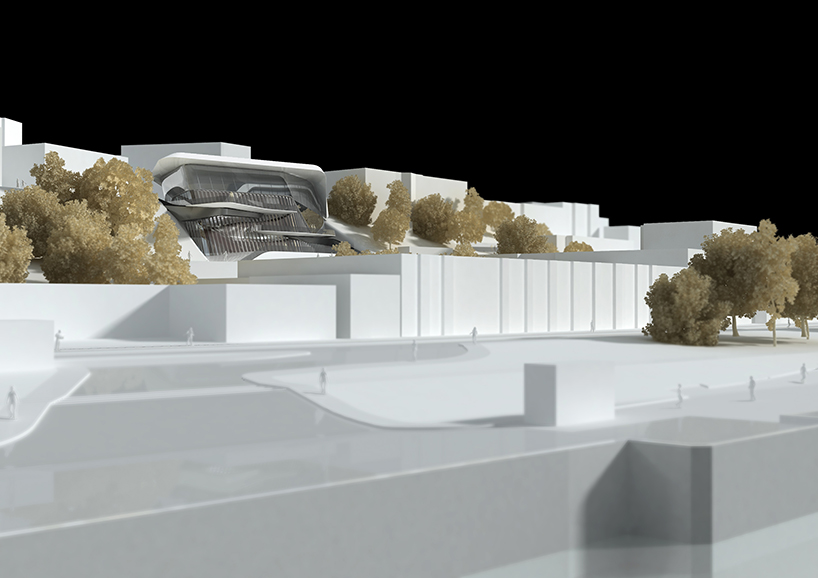 metroscapes imagines an art gallery in belgrade defined by curving terraces