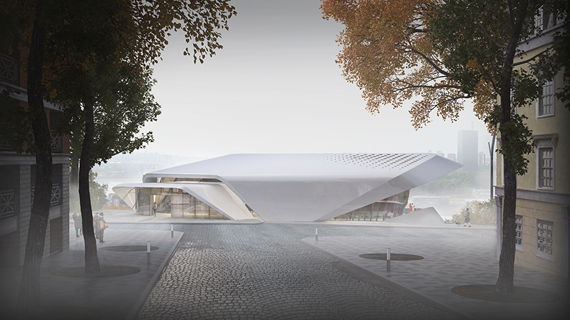 metroscapes imagines an art gallery in belgrade defined by curving terraces