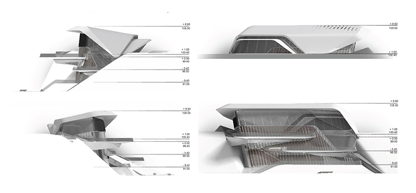 metroscapes imagines an art gallery in belgrade defined by curving terraces