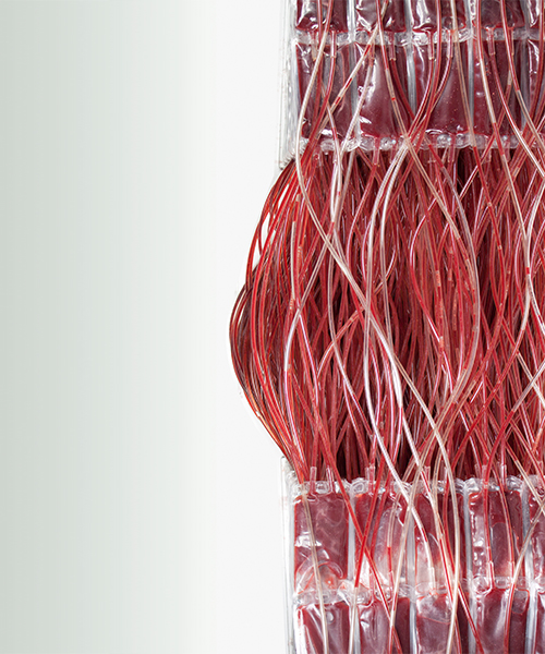 hyun-gi kim turns 'blood-pumping' hoses into eerie looking furniture