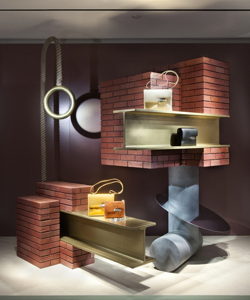 fotis evans creates otherworldly window displays for Hermès SS17 collection