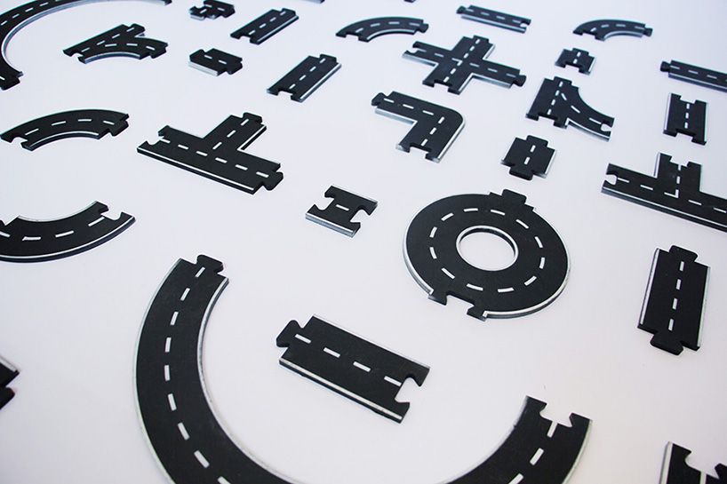 cecilia falc&oacute;n endless road car tracks toy children designboom