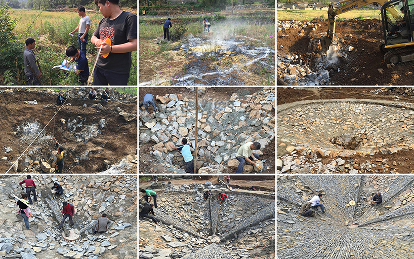 V studio creates giant stone sinkhole to commemorate a village's disappearing rain cycle