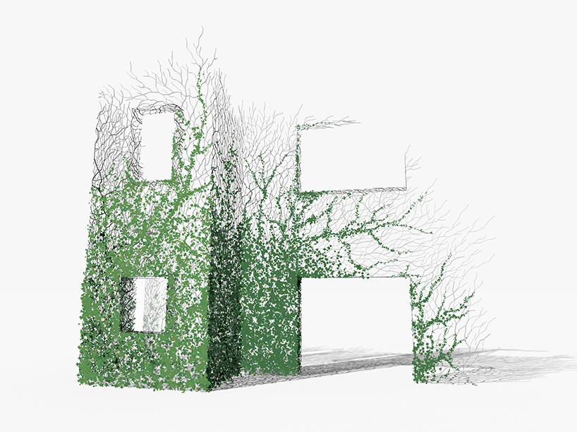 V studio's boston ivy-covered artwork preserves the memory of old shanty towns in china