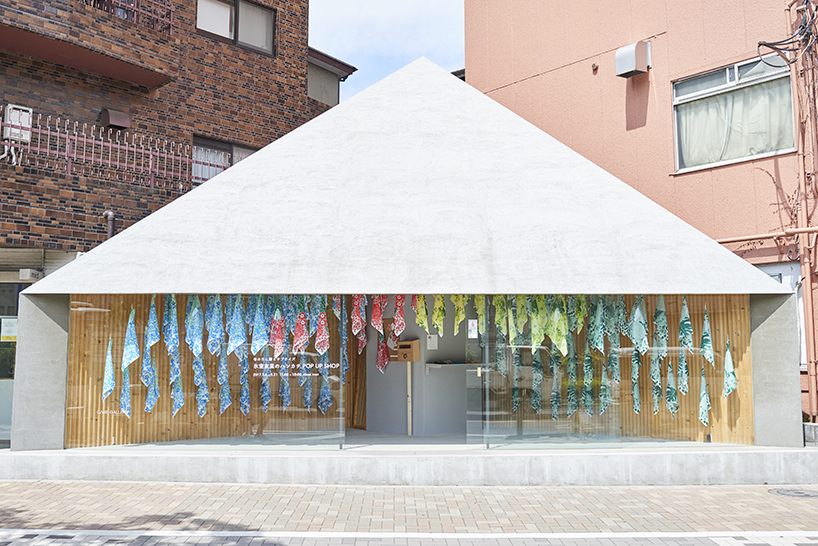 yuri himuro suspends handkerchief bouquets in dreamy exhibition in tokyo