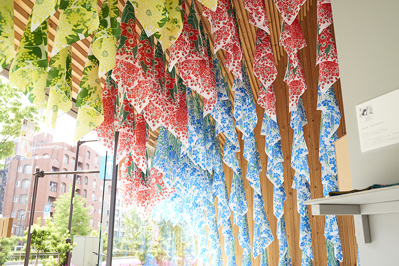 yuri himuro suspends handkerchief bouquets in dreamy exhibition in tokyo