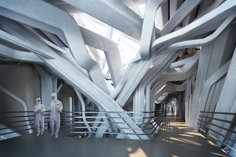 solid studio suggests nanonano science center as a sculptural network