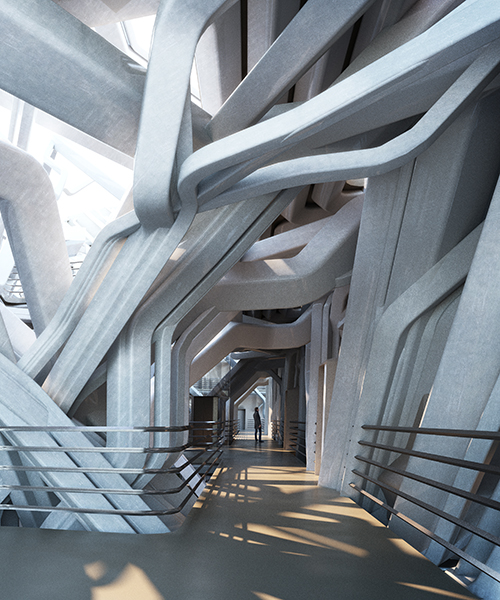 solid studio suggests nanonano science center as a sculptural network