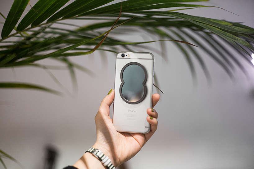 refix coin mirror adhesive accessory designboom