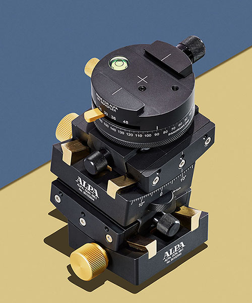 the ALPA GON modular head for tripods is compatible with almost any camera
