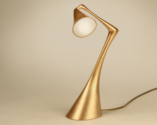 ricardo saint-clair showcases the 'freeze' lamp at milan design week 2017