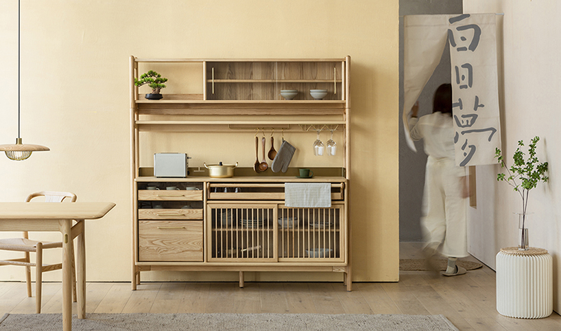 yen-hao, chu combines clean lines and solid wood to design the muzhi cupboard designboom