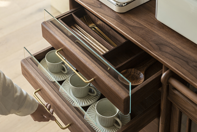 yen-hao, chu combines clean lines and solid wood to design the muzhi cupboard designboom
