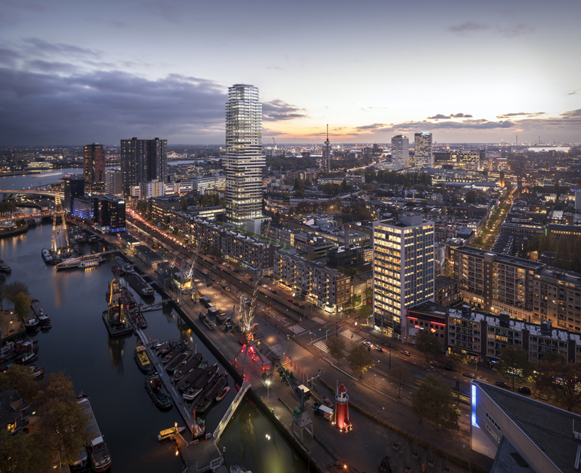 V8 architects plans to build a 150 meter high residential tower in the netherlands