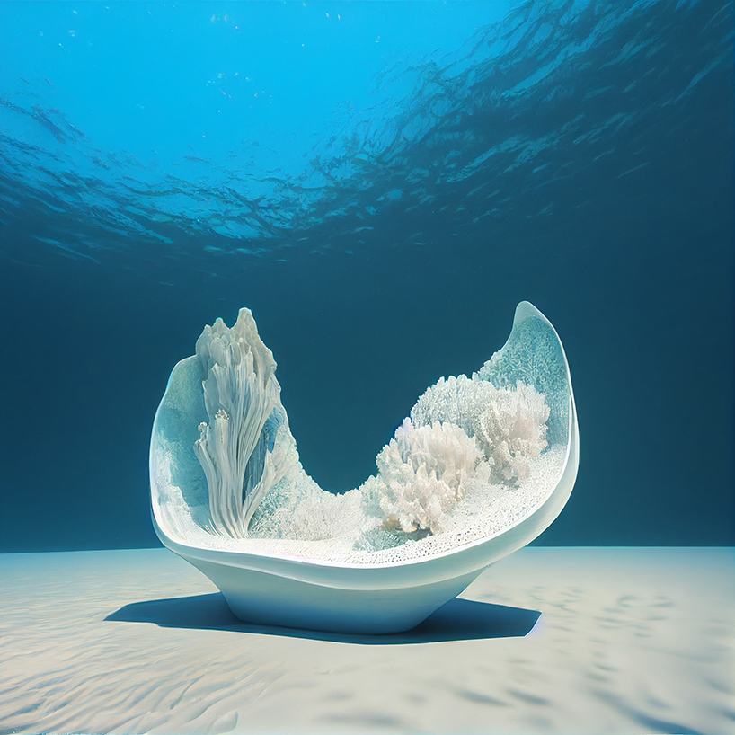 3D-printed marine structures revive dying neo-coral city in Yongwook Seong's AI art