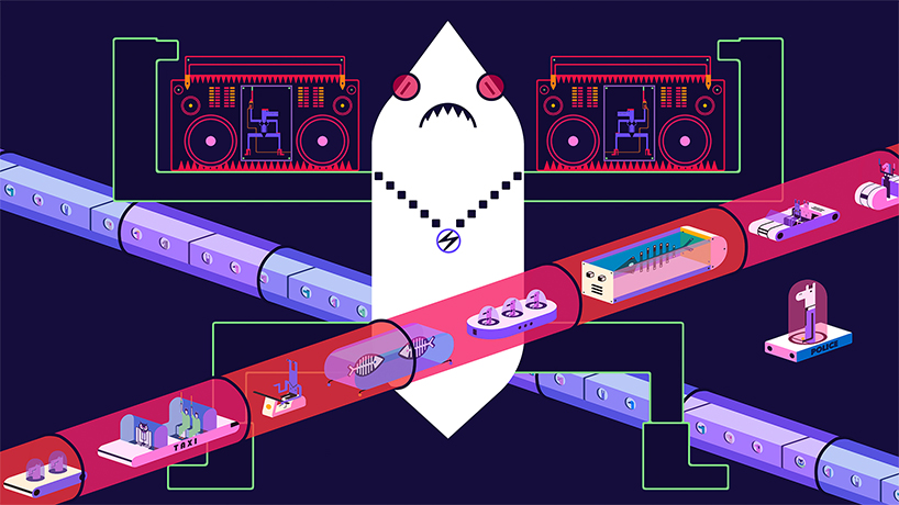 mengxin li turns quirky illustrations into an animated 'electric zoo' party