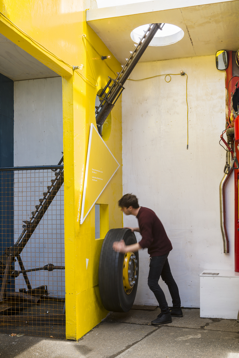 blackhorse workshop's 'SIDESHOW' installation is influenced by london routemaster bus