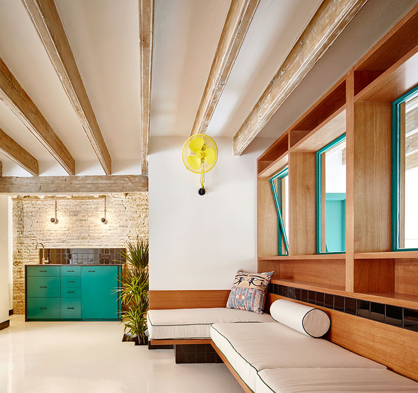 flexo fan by sawei architects is a handy solution for low ceiling interiors