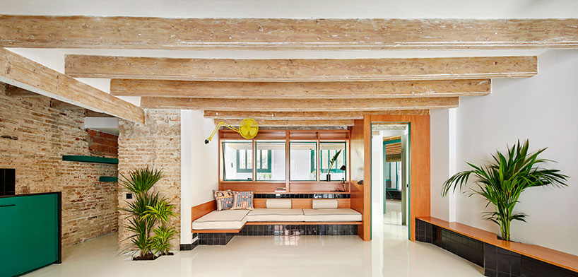 flexo fan by sawei architects is a handy solution for low ceiling interiors