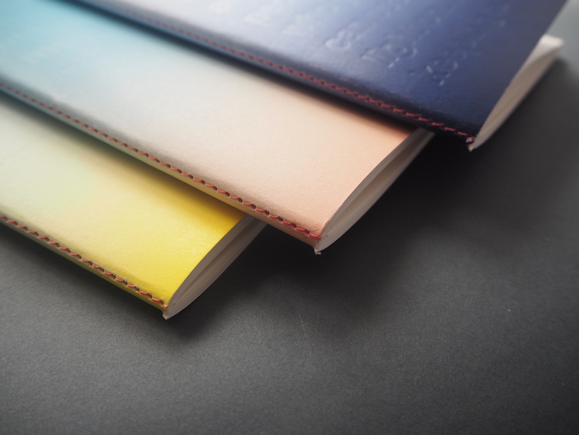 onedesignspace's notebooks capture time in three different colour gradients