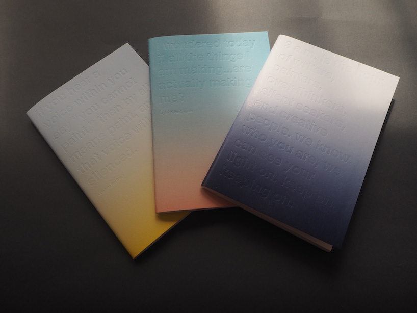 onedesignspace's notebooks capture time in three different colour gradients