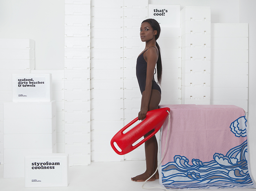 studiomateriality's beach towel collection is adorned with maritime creatures