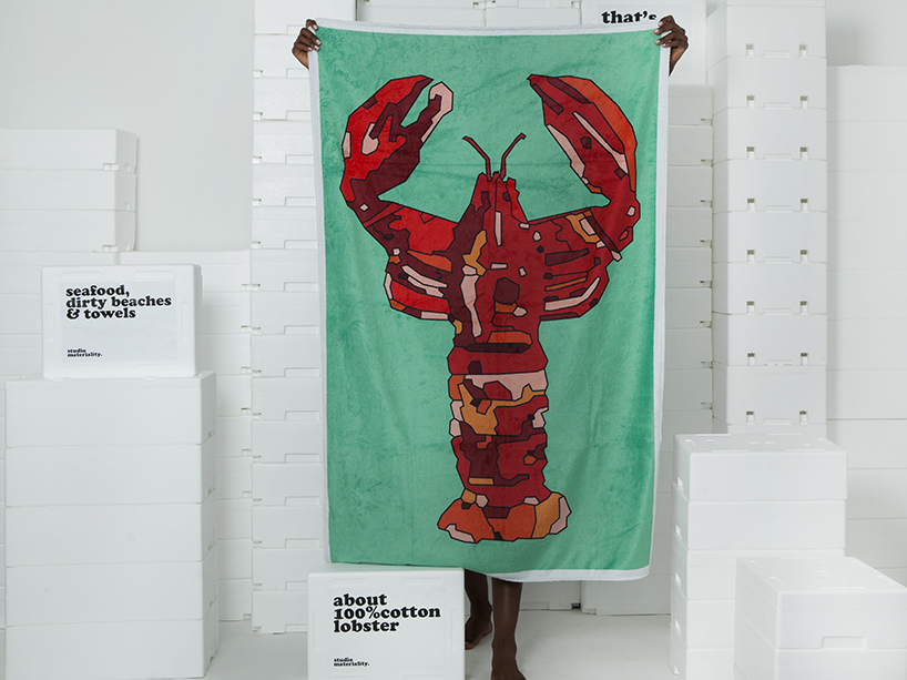 studiomateriality's beach towel collection is adorned with maritime creatures
