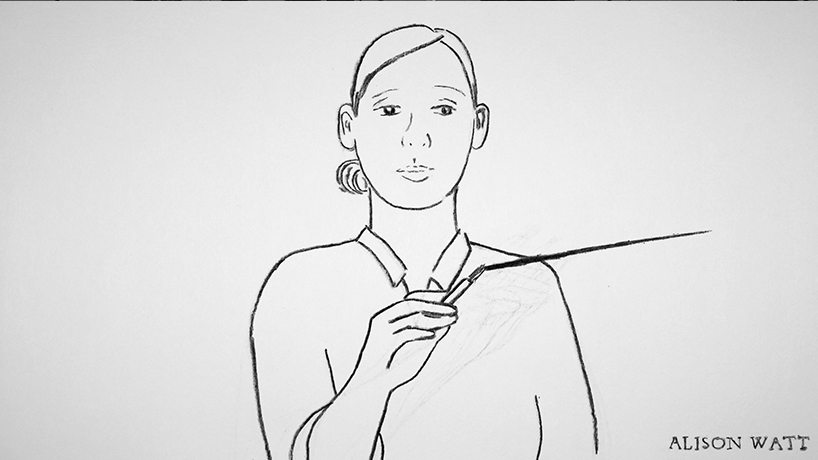 sharon liu pays tribute to the macintosh building fire with sketches made of ash