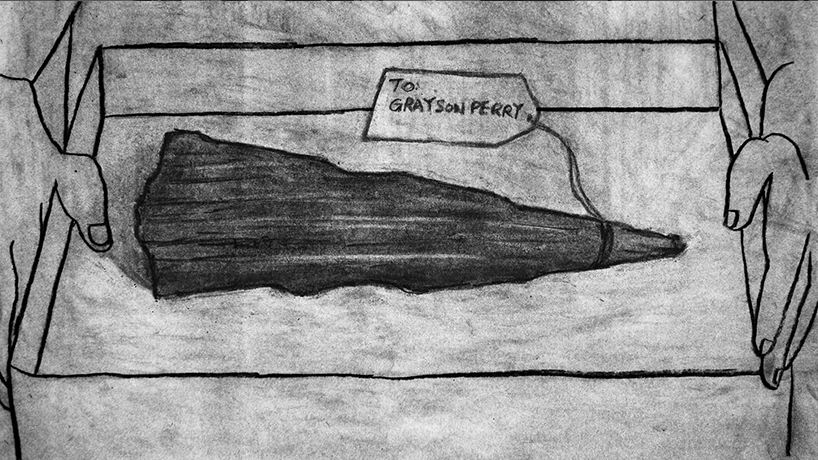 sharon liu pays tribute to the macintosh building fire with sketches made of ash