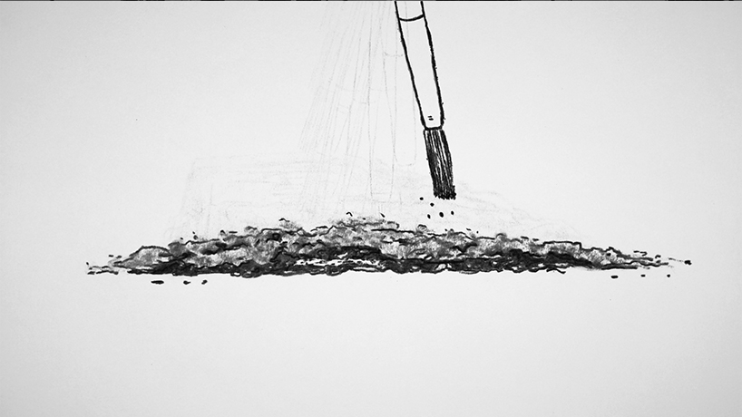 sharon liu pays tribute to the macintosh building fire with sketches made of ash