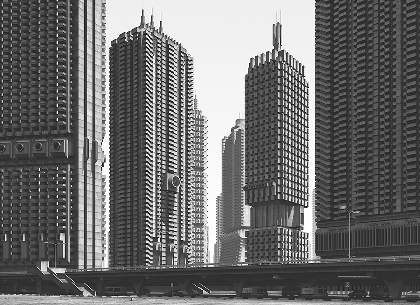 clemens gritl renders brutalist urban utopias of the 20th century