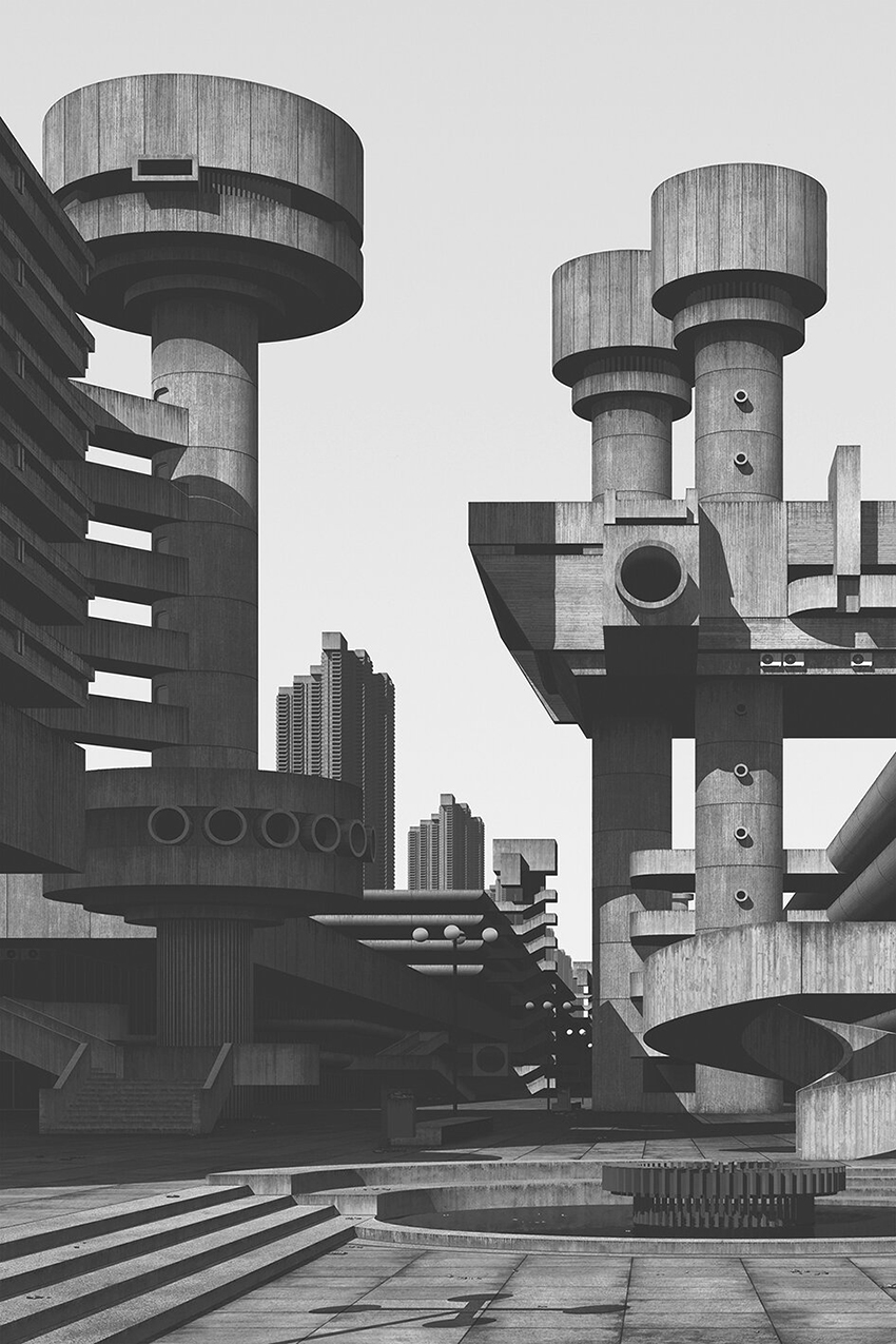 clemens gritl renders brutalist urban utopias of the 20th century