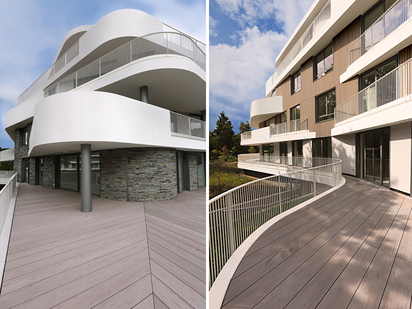 BREIN architects' organic-shaped villas are set in a park-like site in the netherlands